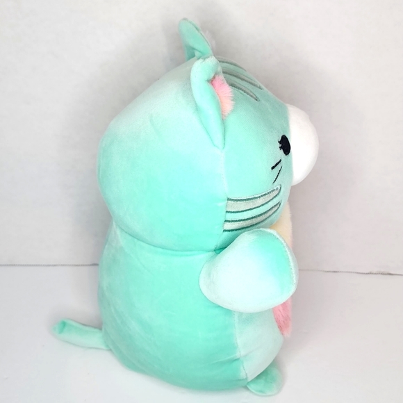 ❤️ CORINNA 😺 Teal Cat Valentine 2024 HugMee Original Squishmallow ☆》NWT《☆ - Picture 5 of 8
